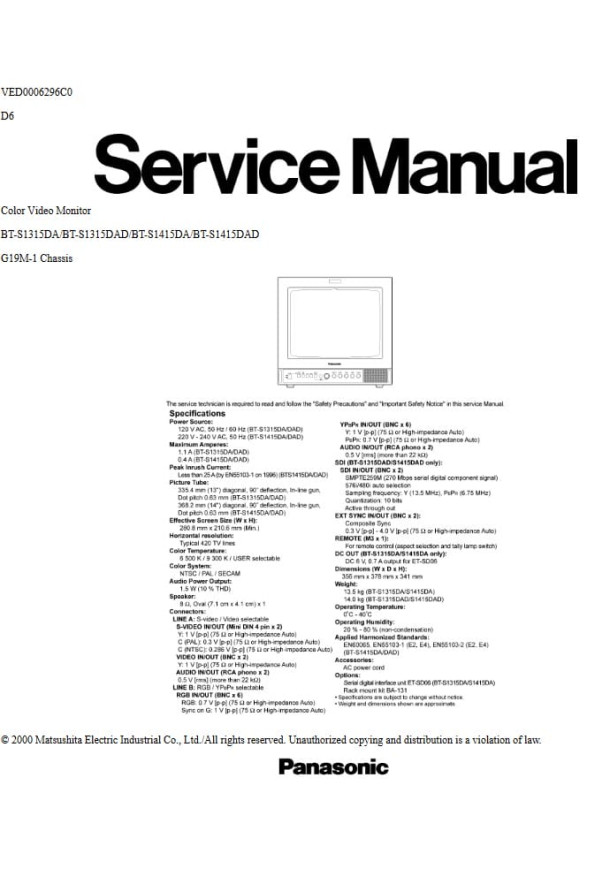 BT-S1315DA, BT-S1315DAD, BT-S1415DA, BT-S1415DAD